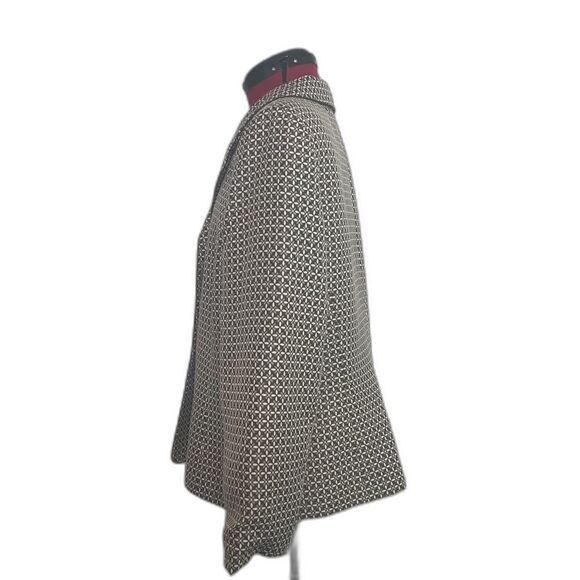 Le Suit Blazer Women's Size 16 Brown and Cream Patterned Long Sleeve 3-Button - Picture 3 of 9